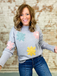 THML Lilas Flower Sweater