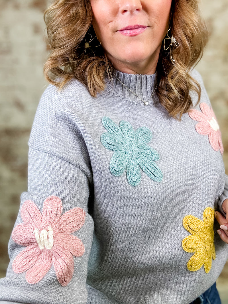 THML Lilas Flower Sweater