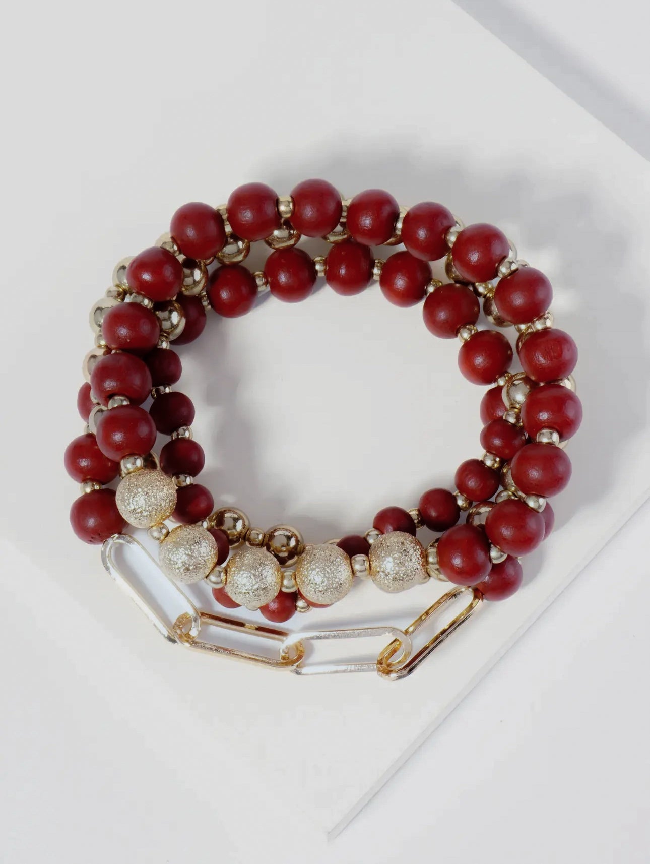 Maroon and Gold Bracelet
