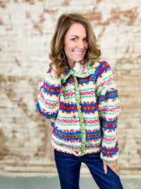 Ivy Jane Fair Isle Sherpa Jacket