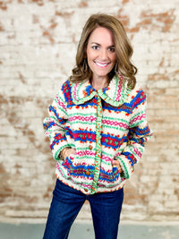 Ivy Jane Fair Isle Sherpa Jacket