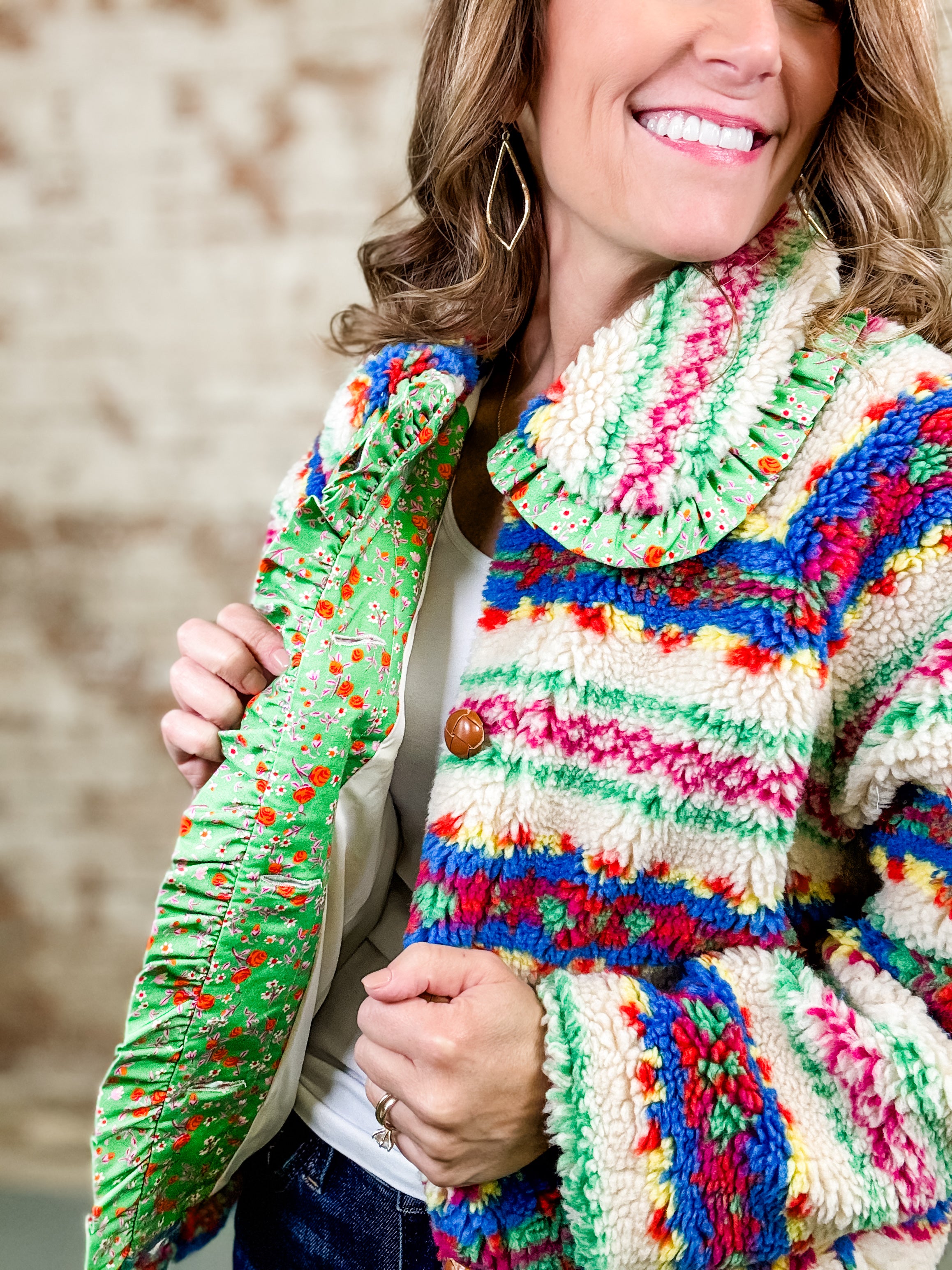 Ivy Jane Fair Isle Sherpa Jacket