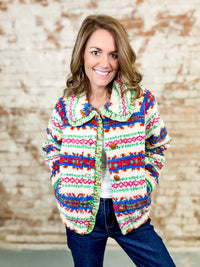Ivy Jane Fair Isle Sherpa Jacket