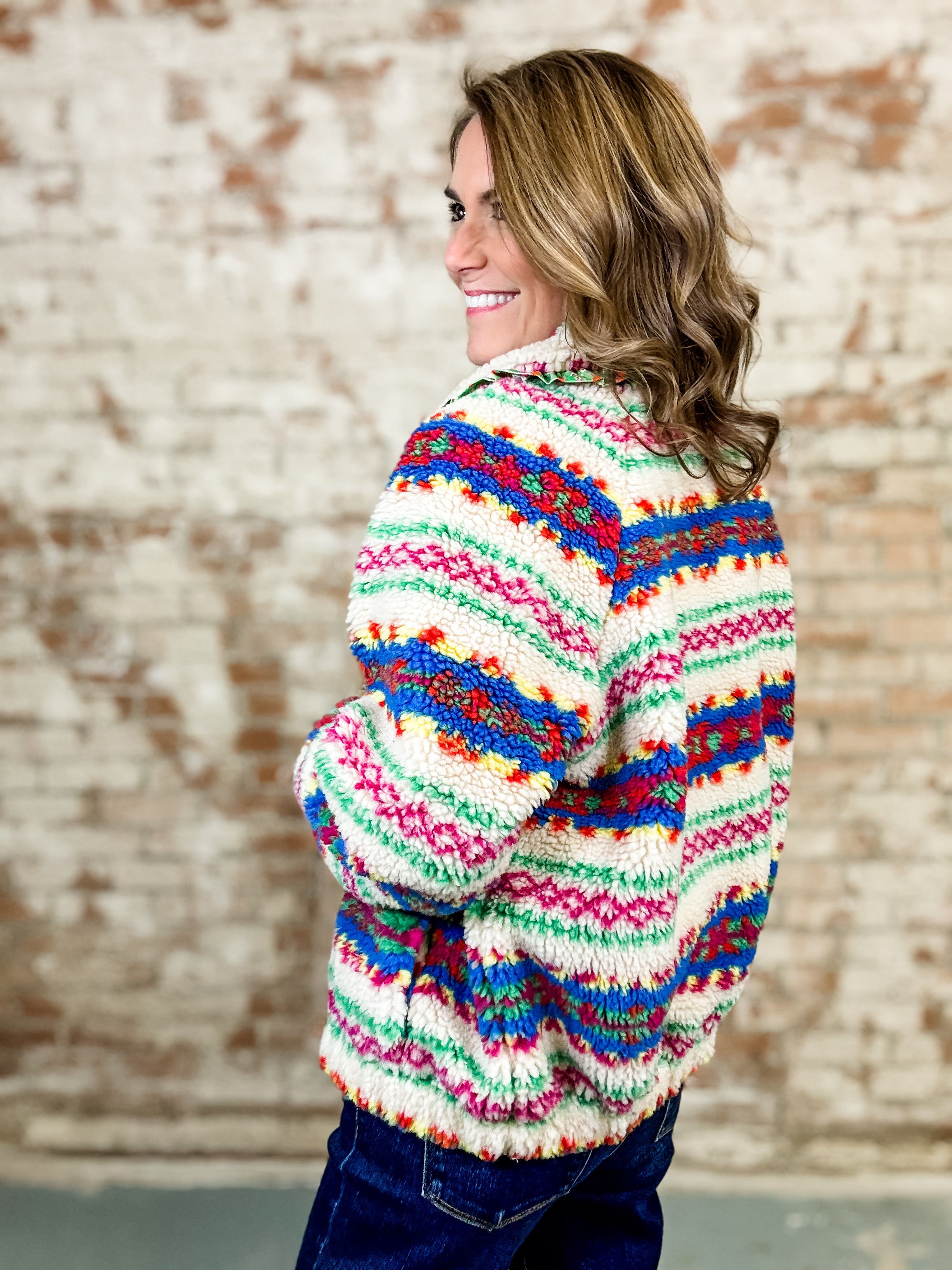 Ivy Jane Fair Isle Sherpa Jacket