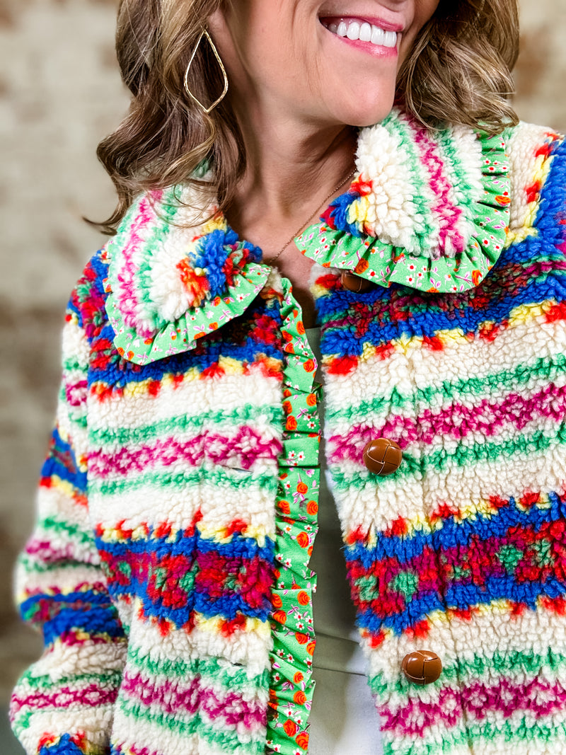 Ivy Jane Fair Isle Sherpa Jacket