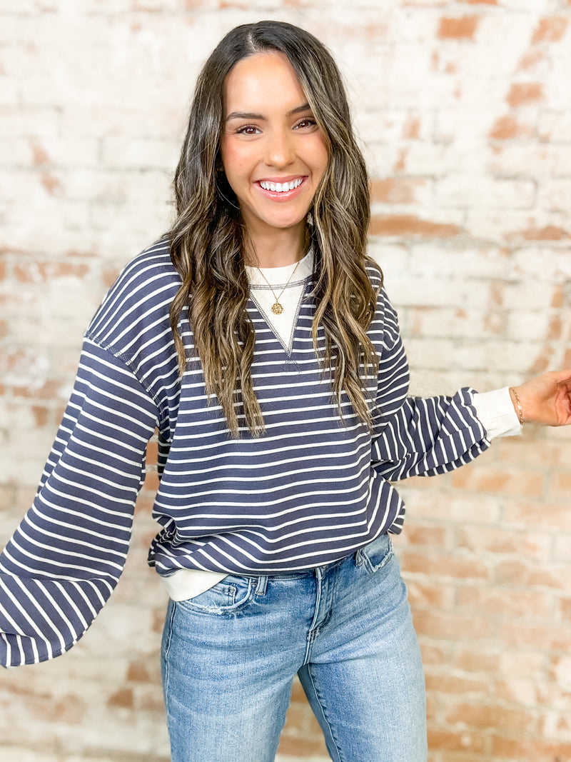 Alleisha Stripe Long Sleeve Top