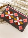 Jeffy Embroidered Wristlet