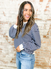 Alleisha Stripe Long Sleeve Top