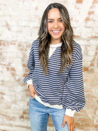 Alleisha Stripe Long Sleeve Top