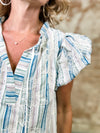Krysten Embroidered Stripe Top