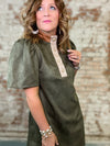 THML Aurelia Suede Dress