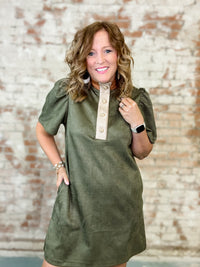 THML Aurelia Suede Dress