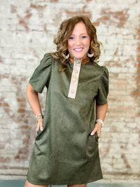 THML Aurelia Suede Dress