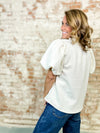 THML Sheila Textured Puff Sleeve Top