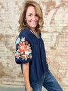 THML Trinity Embroired Sleeve Top