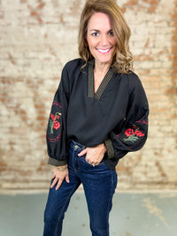 Mindee Embroidery Top