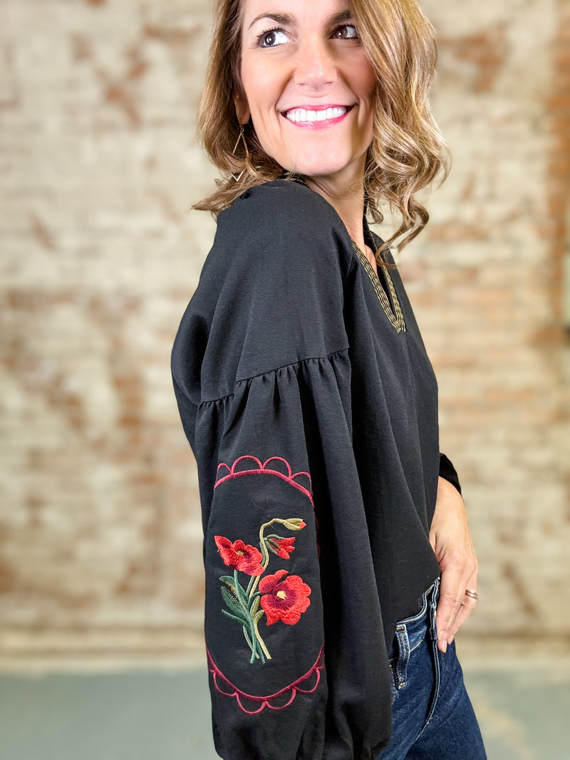 Mindee Embroidery Top