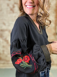 Mindee Embroidery Top