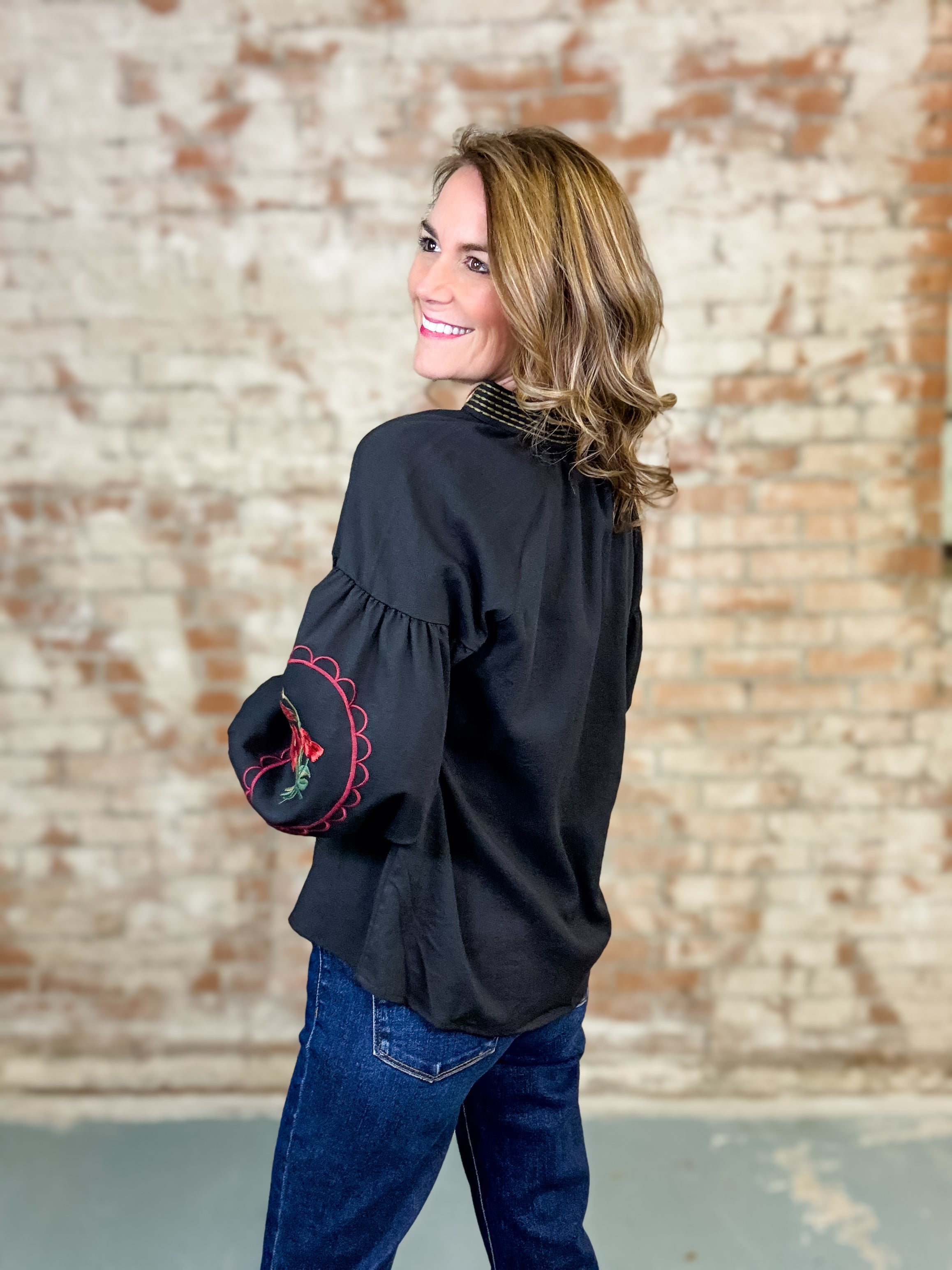 Mindee Embroidery Top