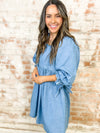 Gracelynn Square Neck Light Denim Dress