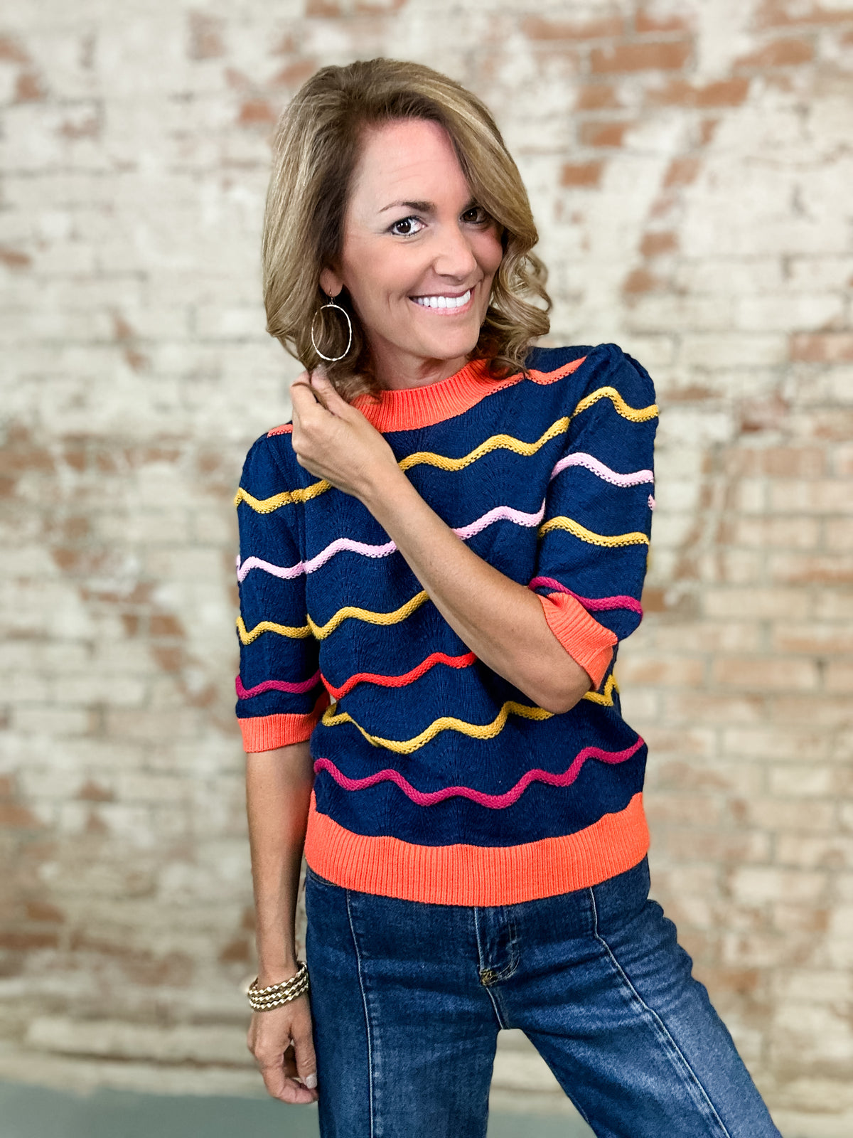 THML Staci Mock Neck Sweater