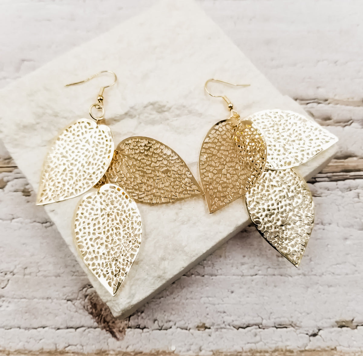 Alice Gold Leaf Earrings