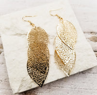 Alice Gold Leaf Earrings