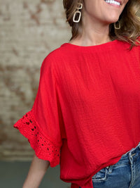Saul Crochet Sleeve Top