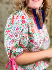 Elory Contrast Floral Top