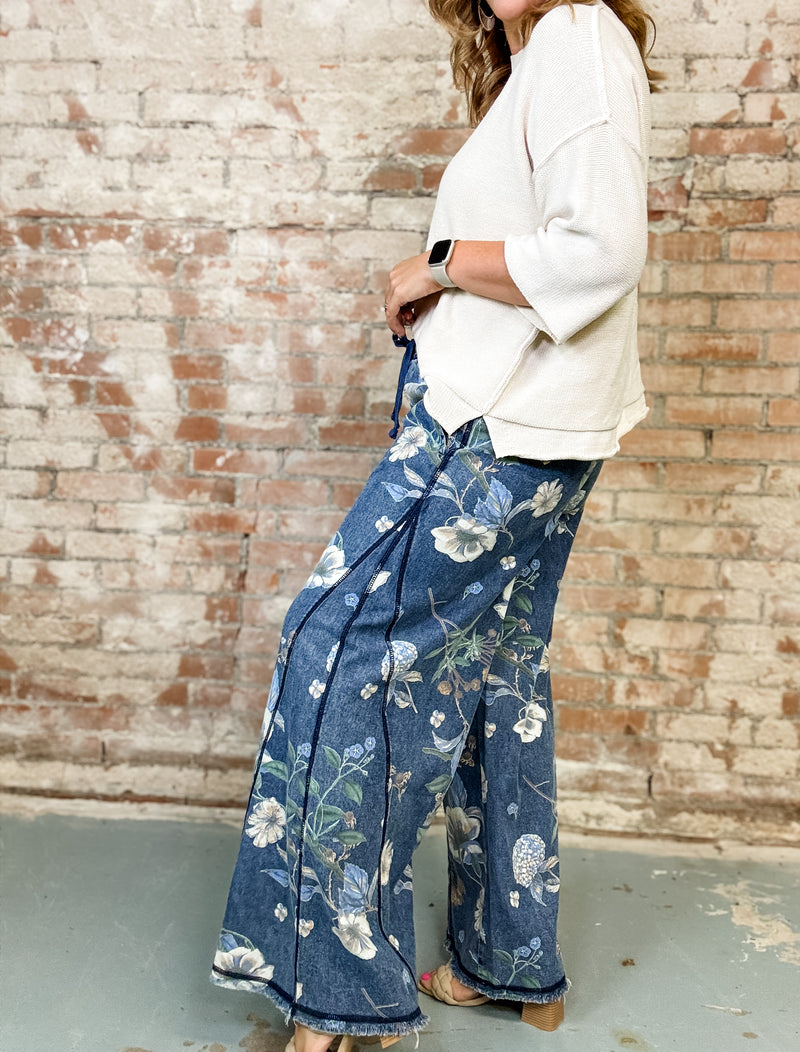 Graham Floral Denim Pants