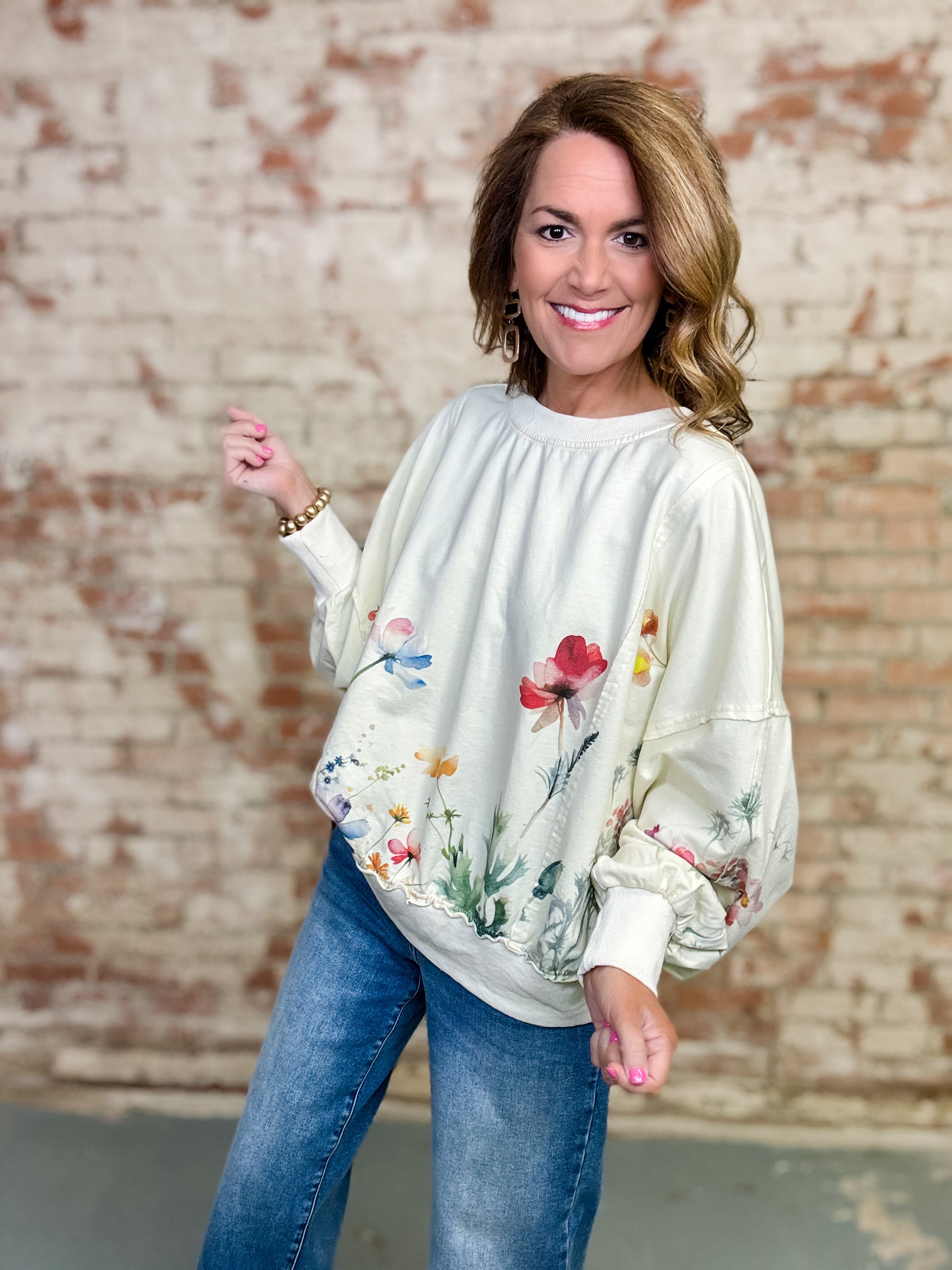 Marcia Floral Pullover Top