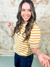 Tamra Stripe Contrast Band Top