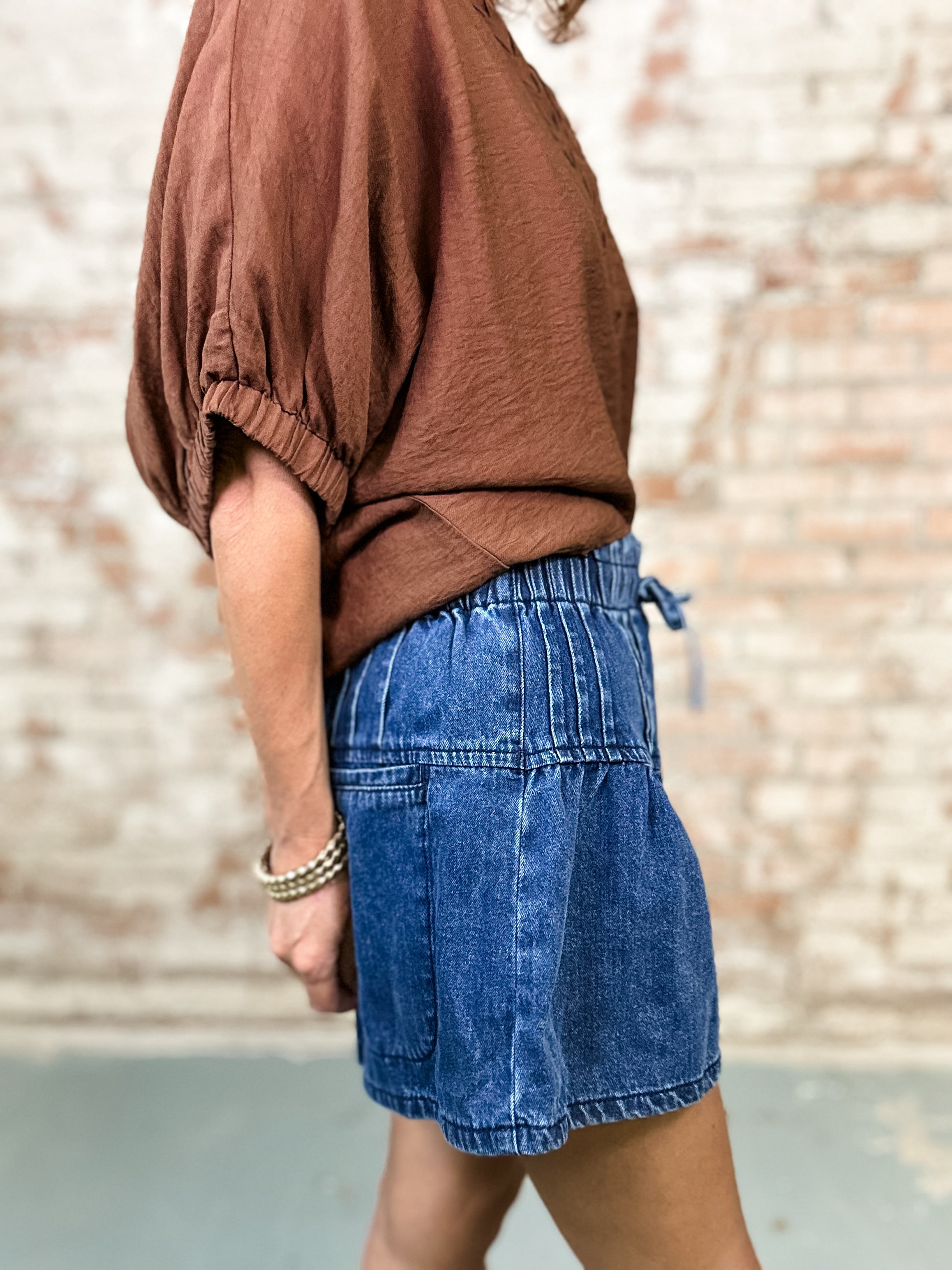 Shayla Flared Denim Shorts-FINAL SALE