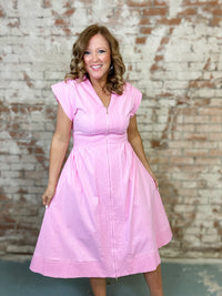 THML Kaylani Pintuck Midi Dress