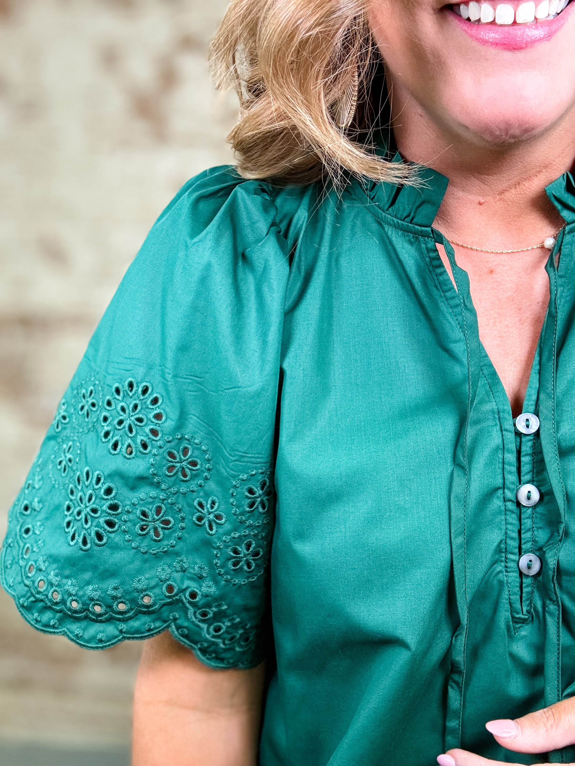 Kari Eyelet Embroidery Top