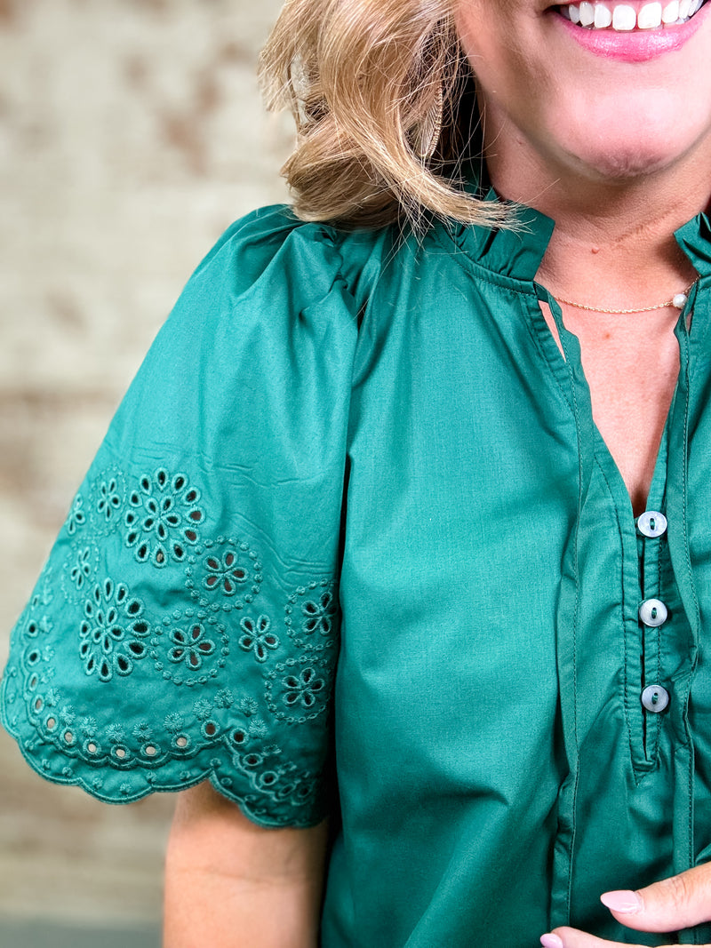 Kari Eyelet Embroidery Top