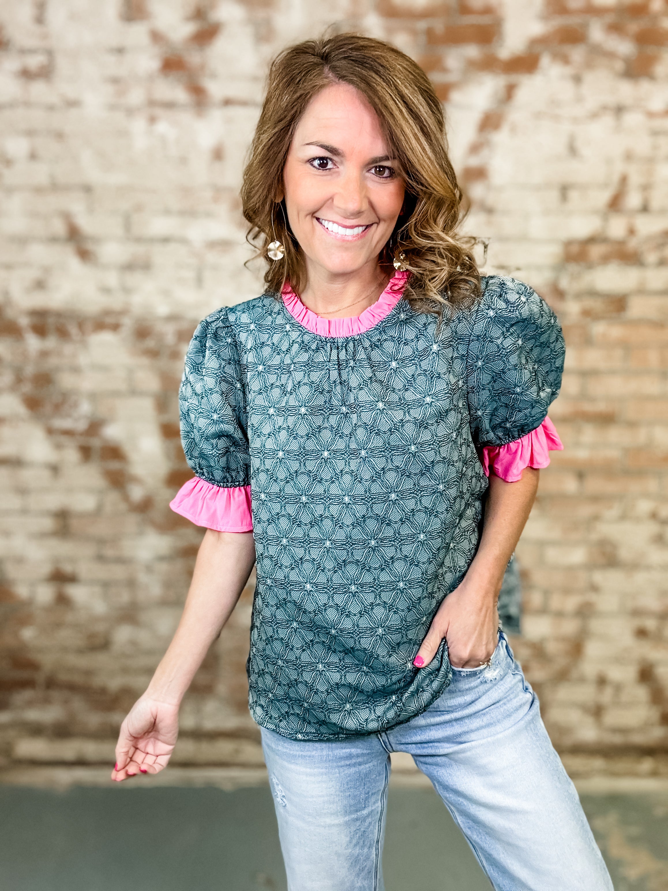 Kehlani Ruffled Floral Top