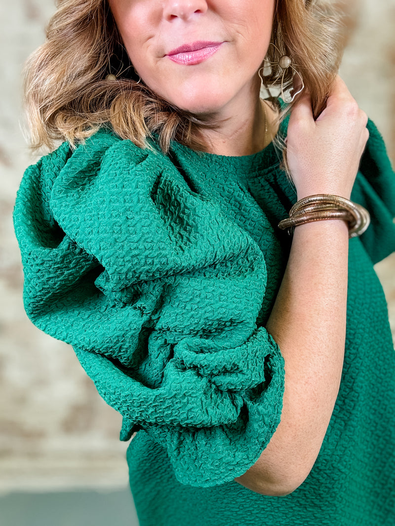 Blaine Ruched Sleeve Top