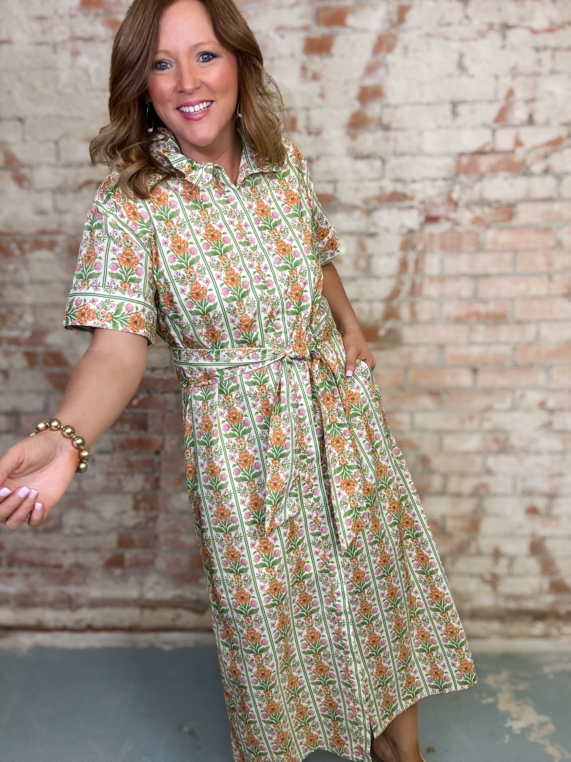 Katherine Floral Midi Dress