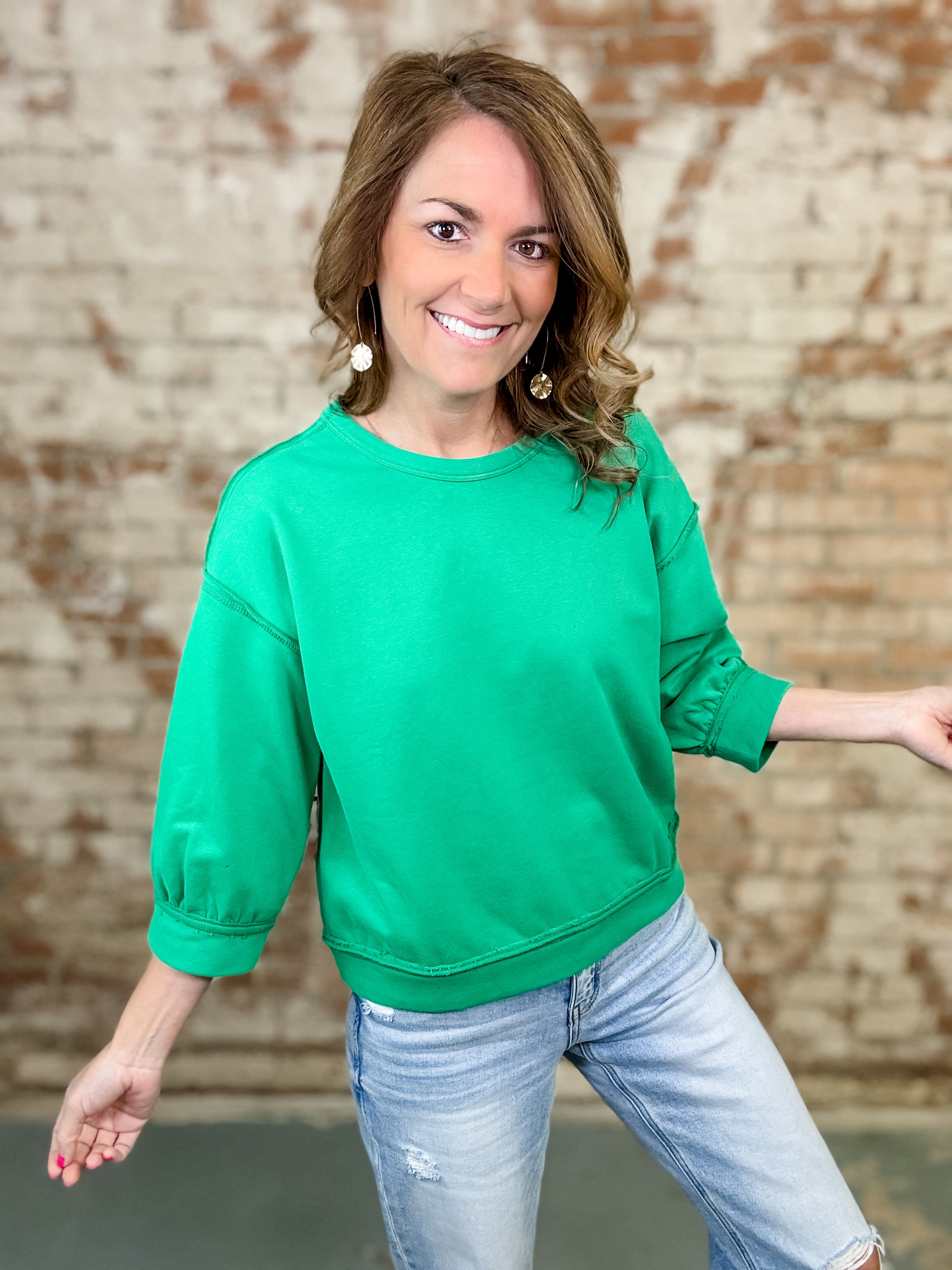 Charlie Raw Edge Washed Top