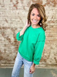 Charlie Raw Edge Washed Top