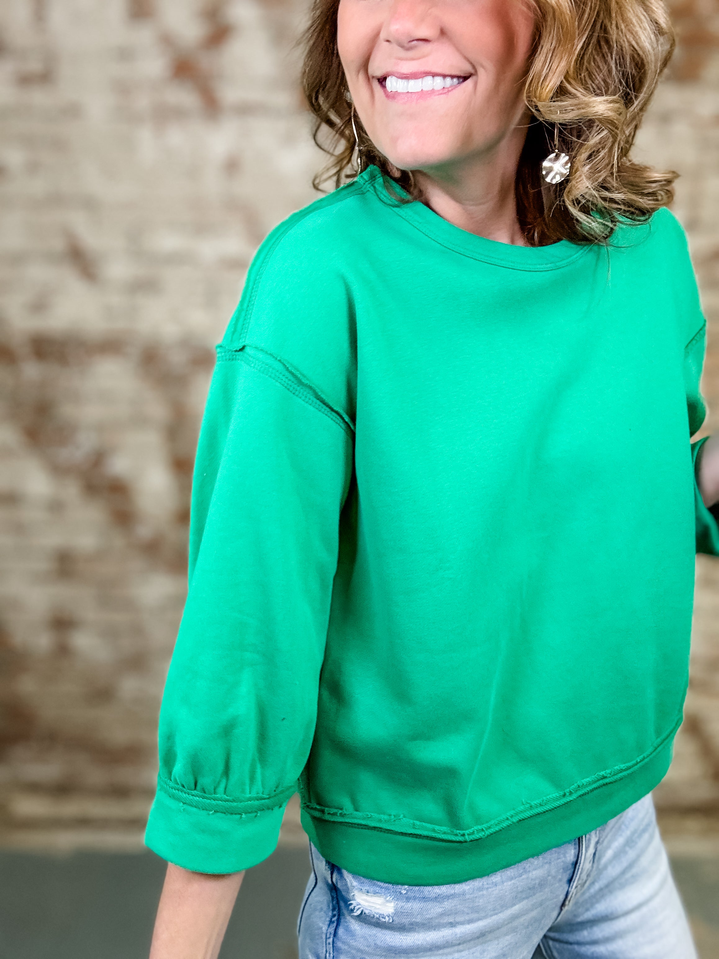 Charlie Raw Edge Washed Top