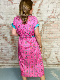 Mandi Button Front Midi Dress