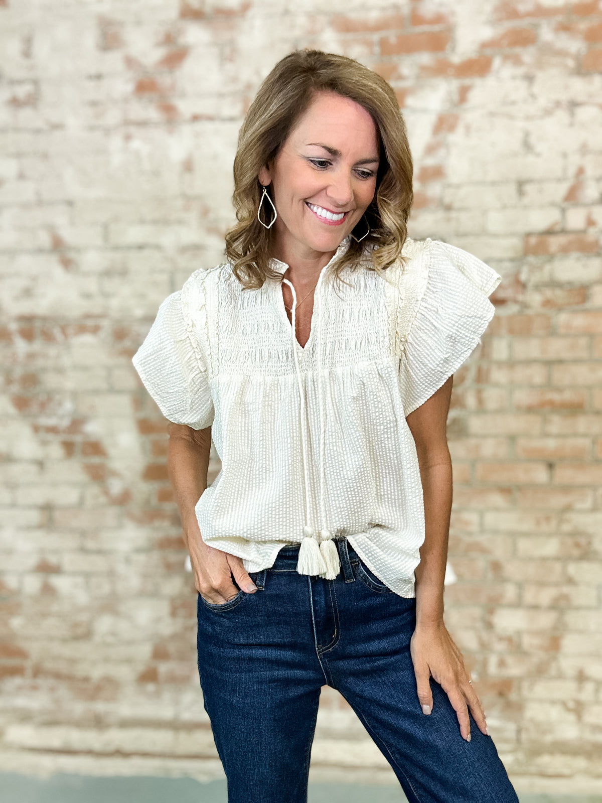 THML Jasmine Textured Top