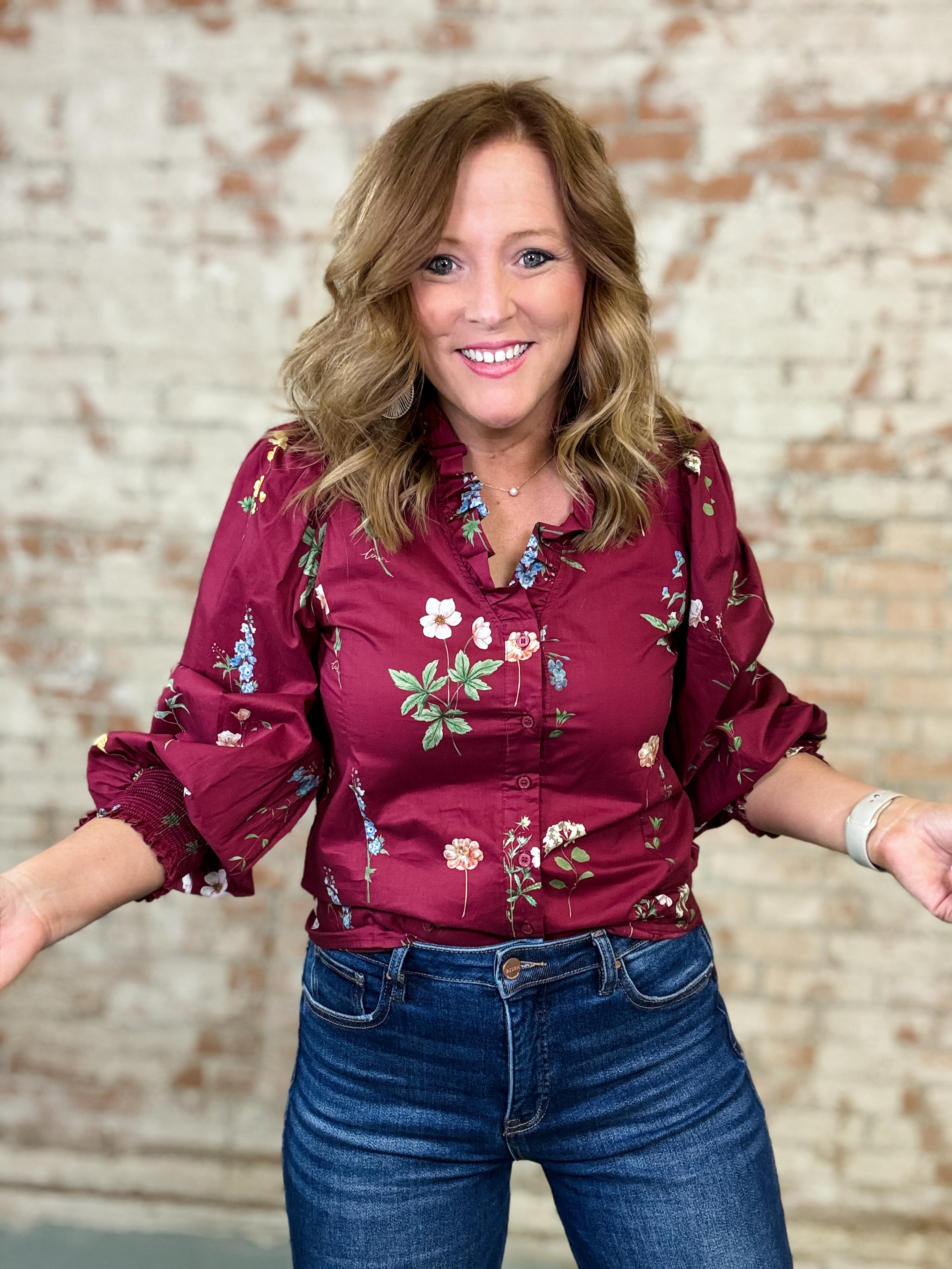 Eirwen Floral Print Top