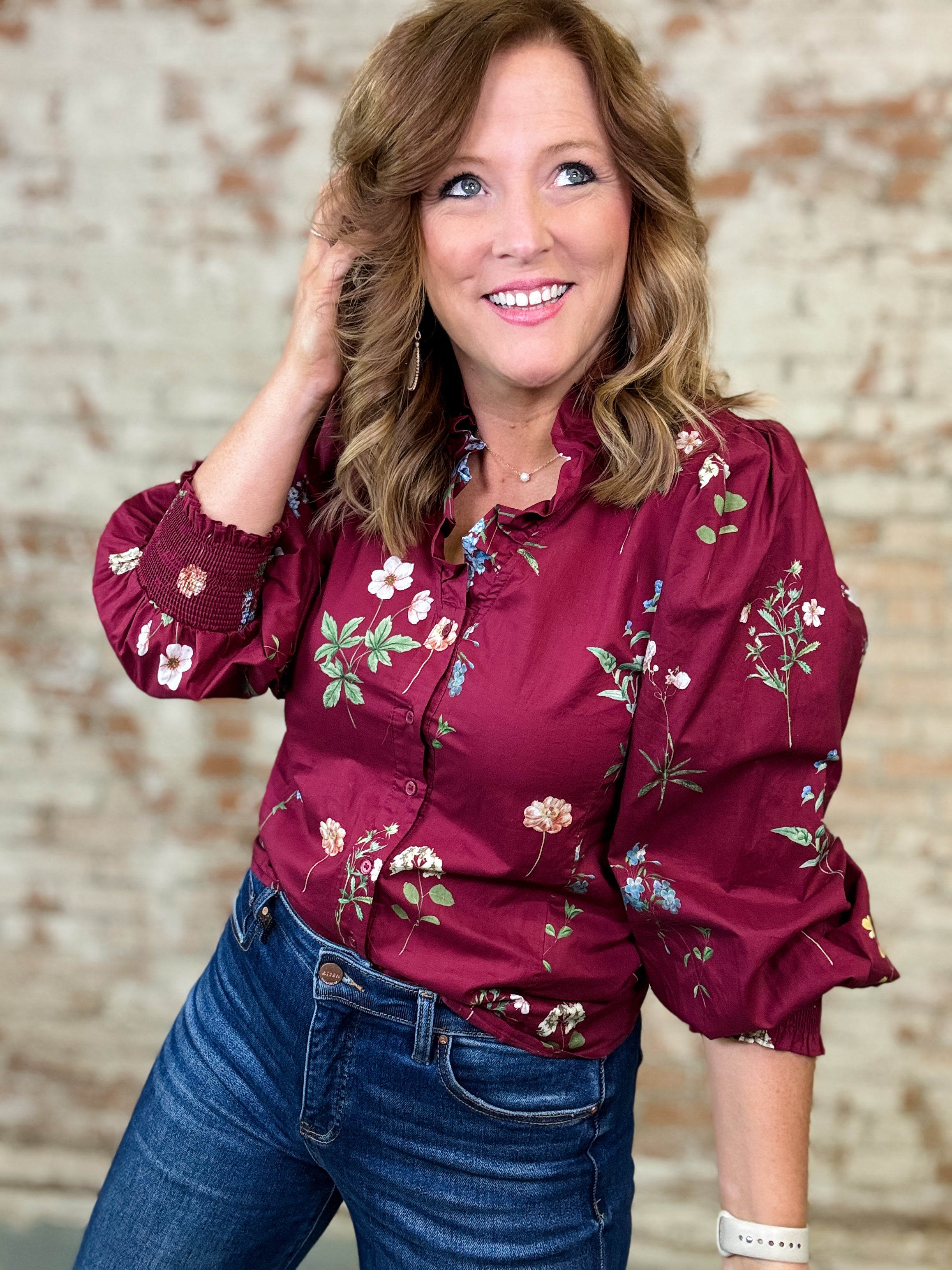 Eirwen Floral Print Top