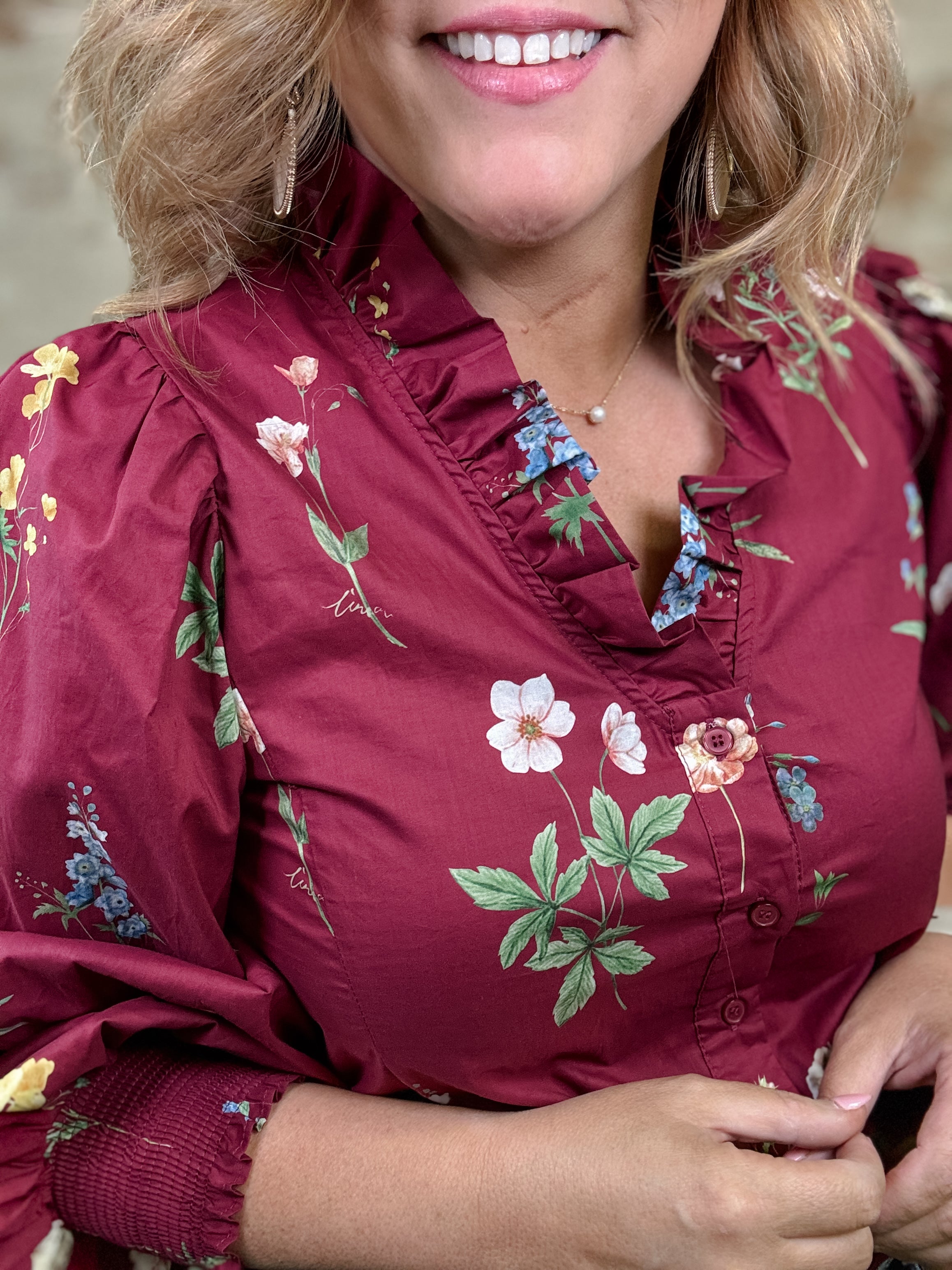 Eirwen Floral Print Top