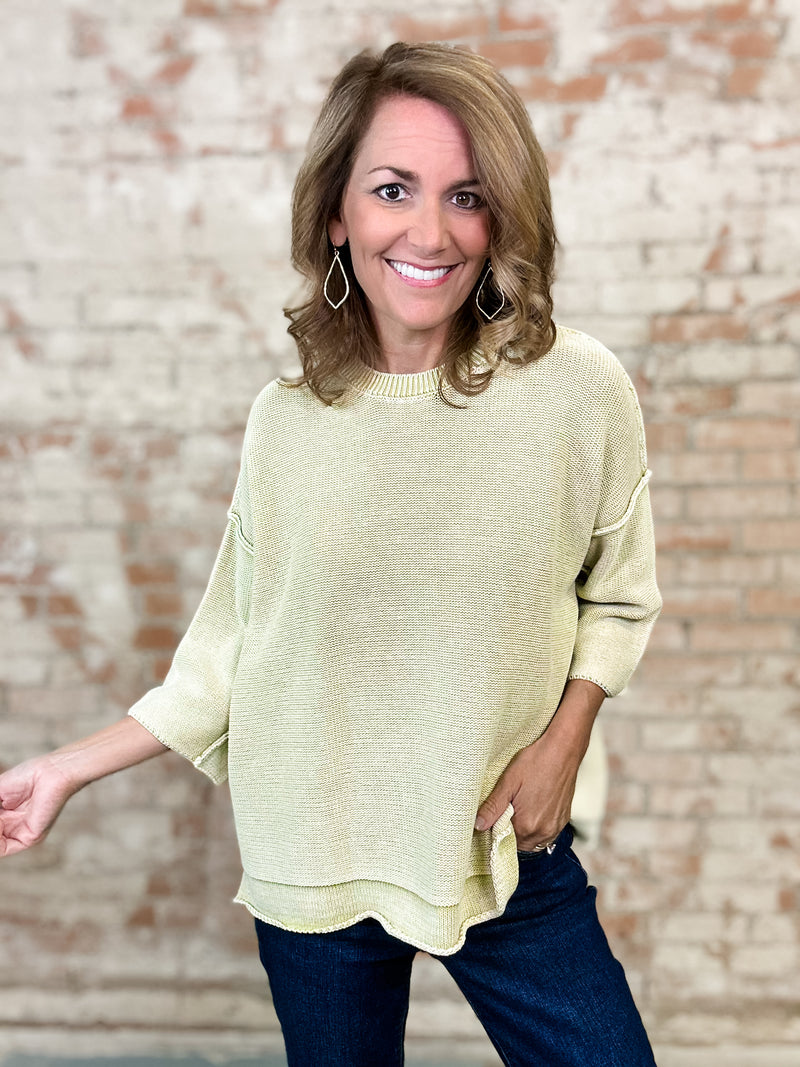 Kyra Mineral Washed Knit Top