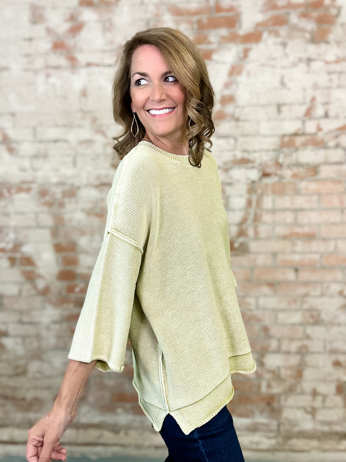 Kyra Mineral Washed Knit Top