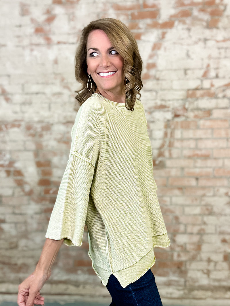 Kyra Mineral Washed Knit Top